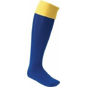 Euro Mens Football Socks / Royal Blue/Amber